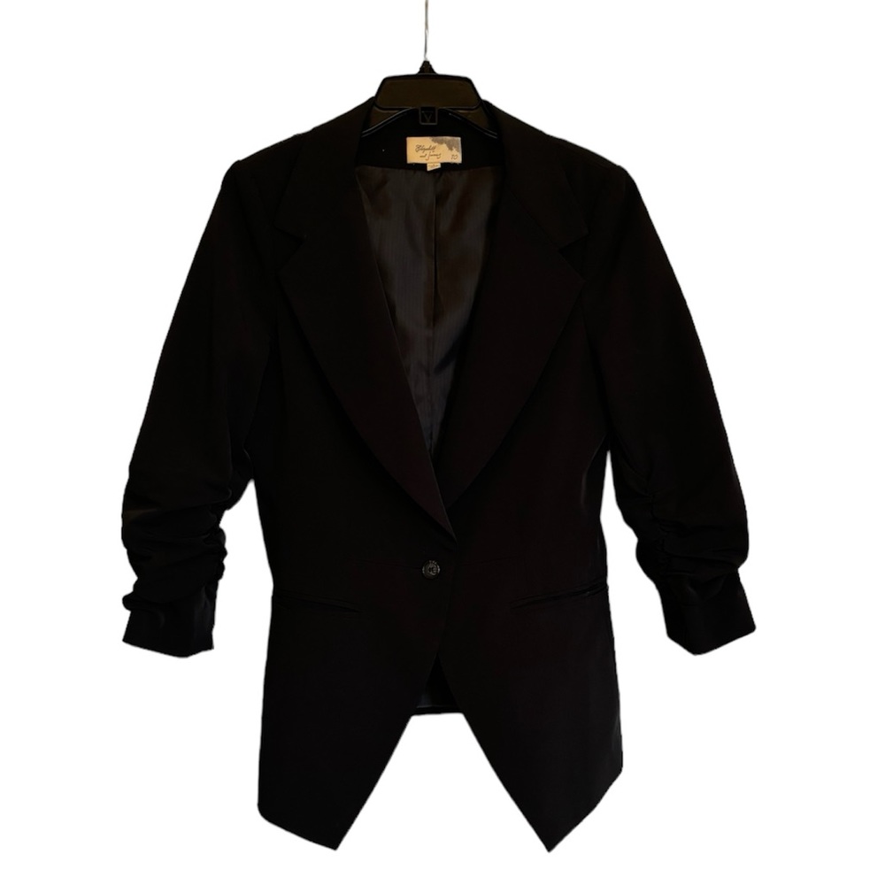 ELIZABETH AND JAMES Black Blazer with Cinched Sleeves